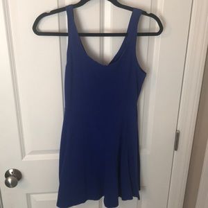 Express royal blue skater dress